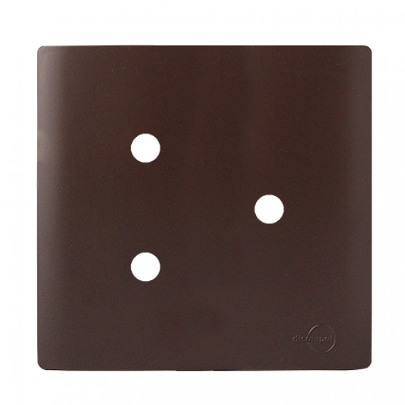 Placa p/ 3 Furos 4x4 - Novara Marrom Fosco Placa p/ 3 Furos 4x4 - Novara Marrom Fosco